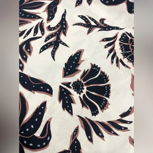 NWT NAF NAF Paris Tropical Hawaiian Floral Midi Dress LARGE MSRP$229 Vacation - Picture 6 of 12